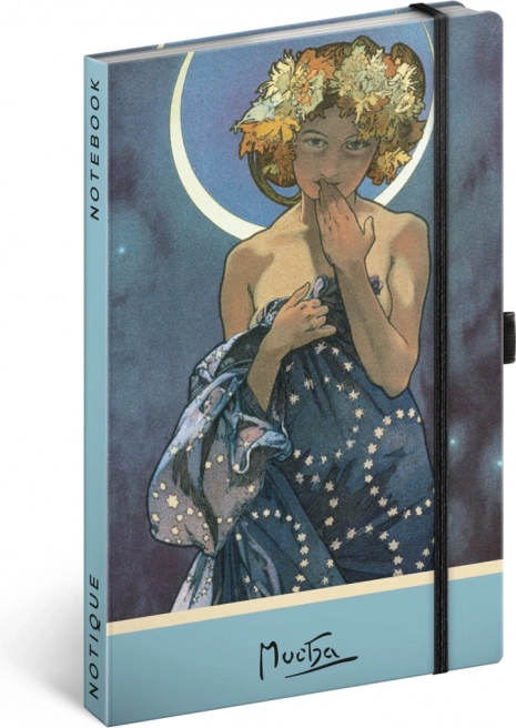 Carnet Alfons Mucha – Luna, pointillé 13 × 21 cm
