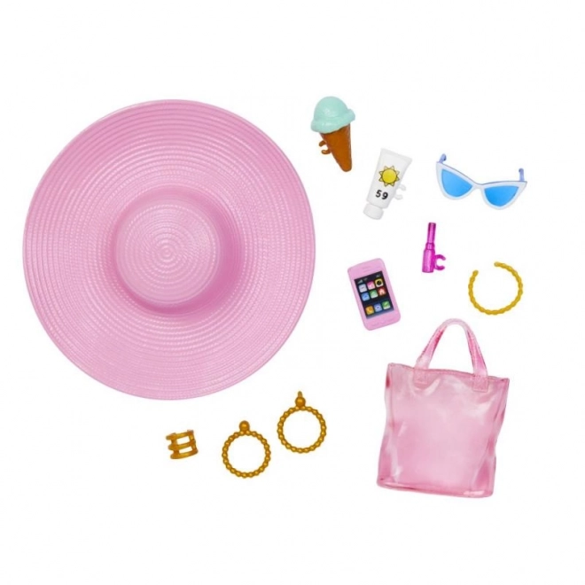 Barbie am Strand mit Sommeraccessoires
