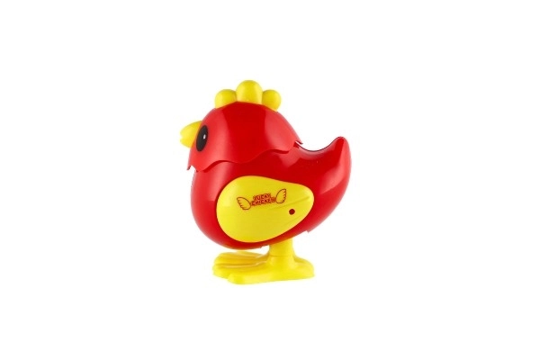 Wind-up kuikentje van plastic 7x9cm 2 kleuren 12 stuks in doos