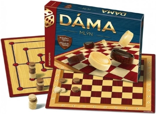 Dame en Molens houten stenen gezelschapsspel