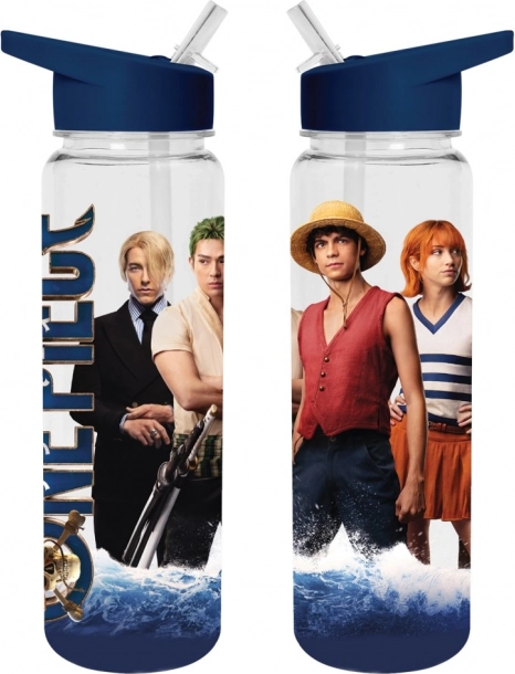 One Piece plastic bottle with built-in spout