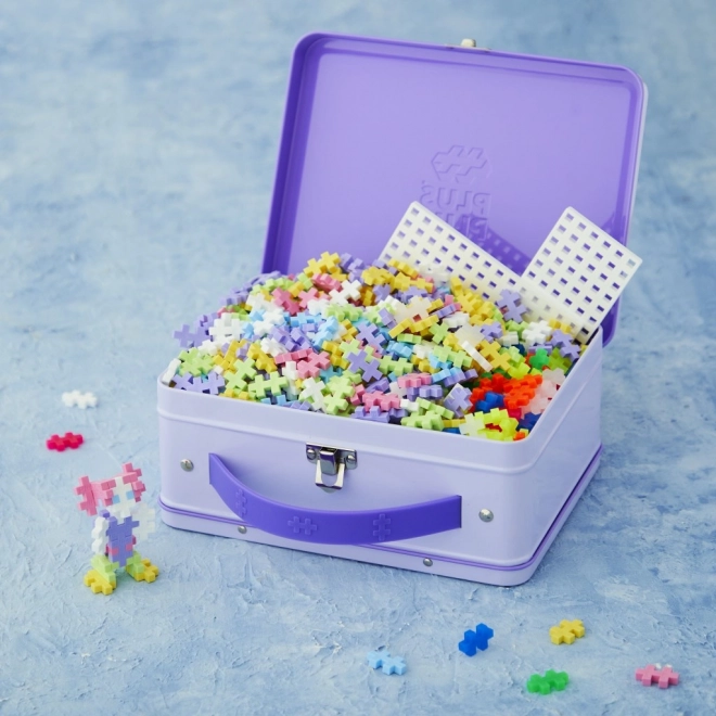 Plus-Plus Mini Pastel Building Blocks Suitcase 600 pcs