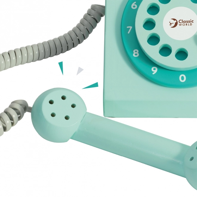 Klassieke houten telefoon voor kinderen