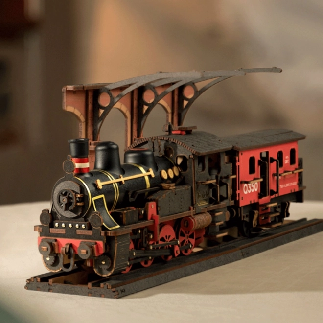 RoboTime 3D houten puzzel Vintage stoomlocomotief