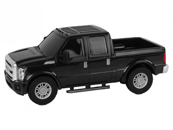 Zwarte Pickup Ford F-350 met Wrijvingsaandrijving 1:28