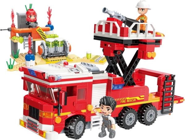 QMAN Mine City camion-citerne de pompiers avec nacelle