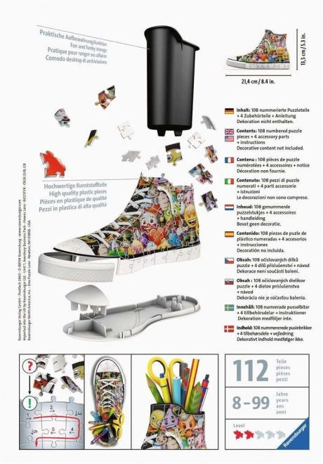 RAVENSBURGER 3D puzzel Sneaker Emoji 108 stukjes