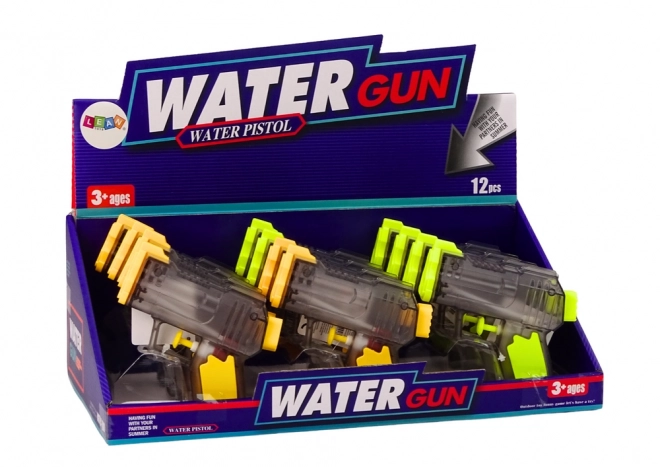 Kleine transparente Wasserpistole gelb orange