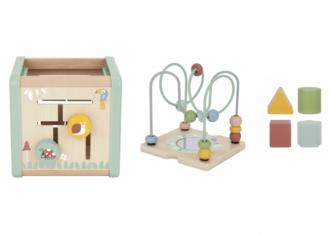 Multifunctionele houten kubus WOOPIE GREEN