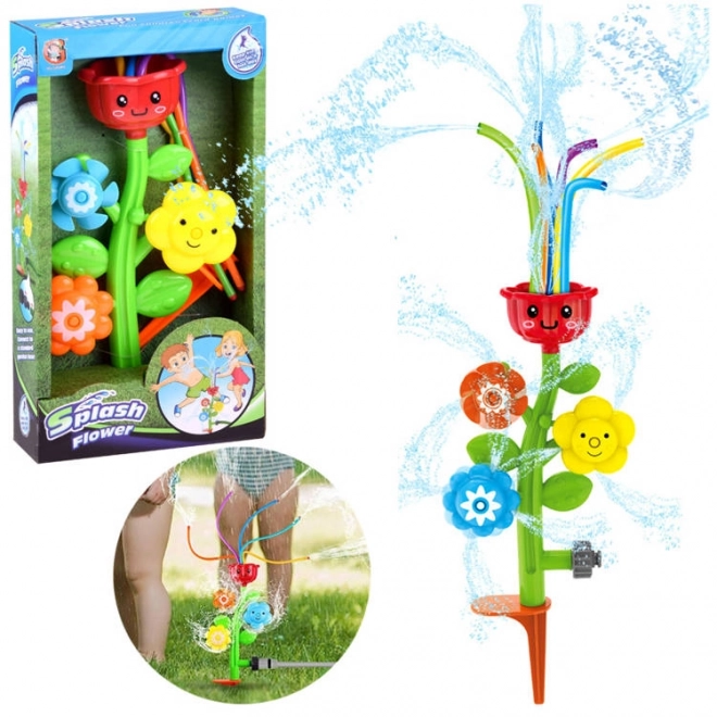 Fröhlicher Blumen-Kinderwasser-Sprinkler