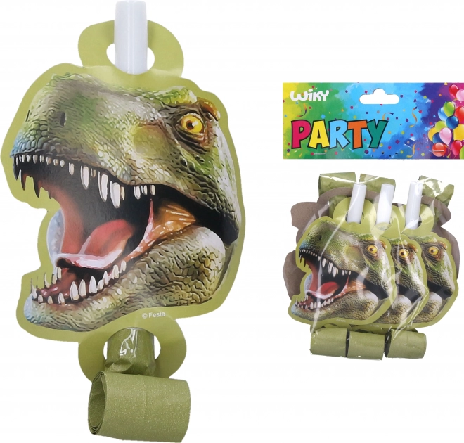 Sifflets de fête DINO – 6 pcs