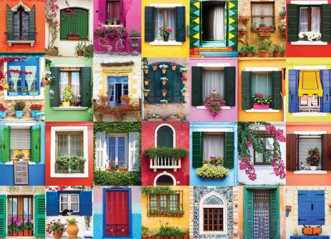 Puzzle EUROGRAPHICS fenêtres méditerranéennes 1000 pièces