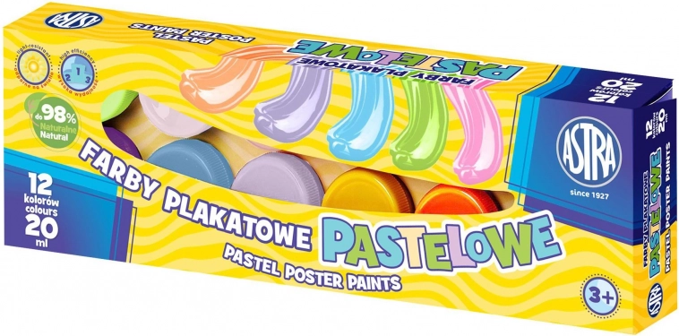 Peintures gouache pastel ASTRA 12×20 ml