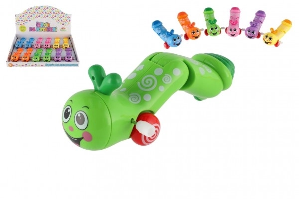 Kruipende plastic worm van 13cm, verkrijgbaar in 6 kleuren, 12 stuks in doos