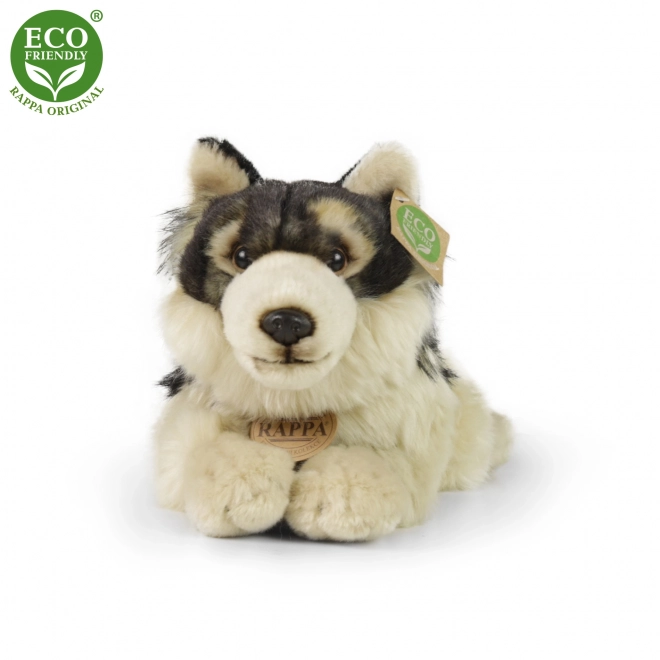 Pluchen wolf liggend 35 cm milieuvriendelijk