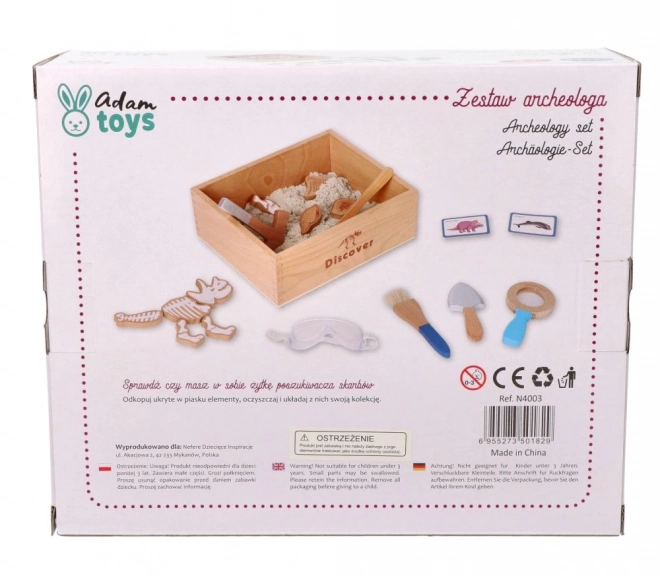 Archeologische set voor kinderen met kinetisch zand