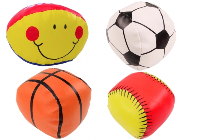 Ballons de sport doux Basket Rugby Football Baseball Set 4 pièces.