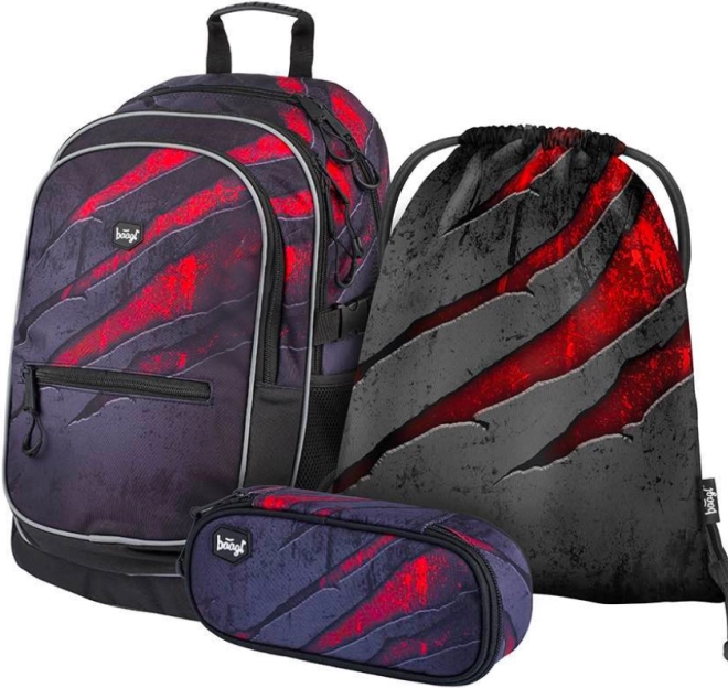 BAAGL ENSEMBLE 3 Core Láva: sac à dos, trousse, sac
