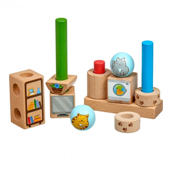 Lucy & Leo Speelse Katten - houten puzzel met voorbeelden