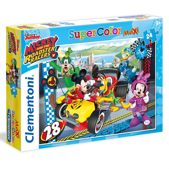 Maxi puzzel 24 stukken Mickey racer