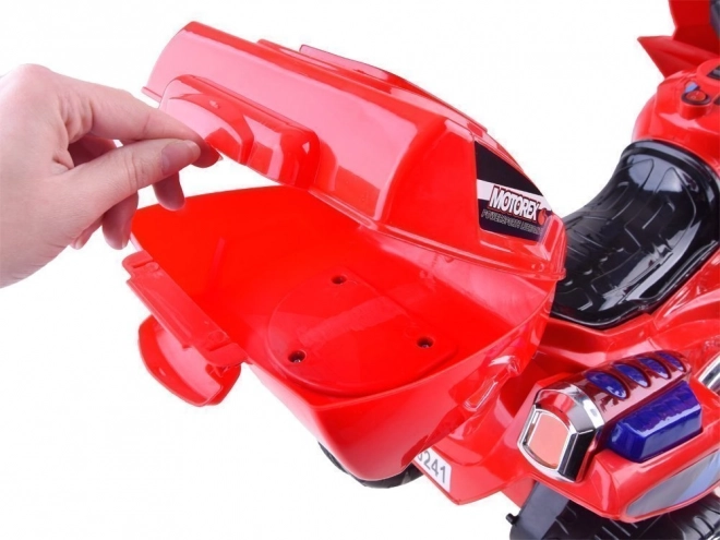 Kinder sportmotorfiets met kleurrijke LED-verlichting – Rood