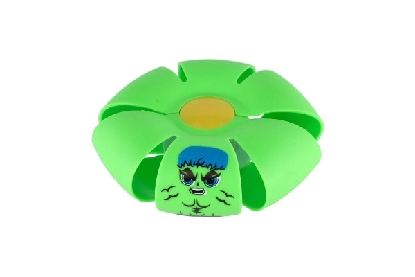 Flat Ball - Gooi de schijf, vang de bal! plastic 8cm 4 kleuren 12st in doos