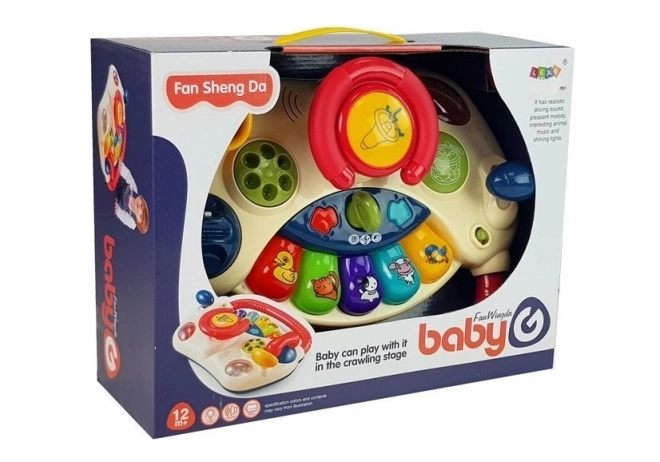 Interactive Steering Wheel for Kids with Piano, Animal Sounds, and Phone