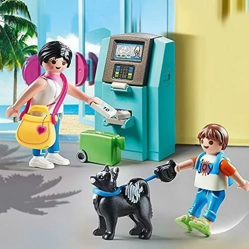Playmobil toeristen met pinautomaat