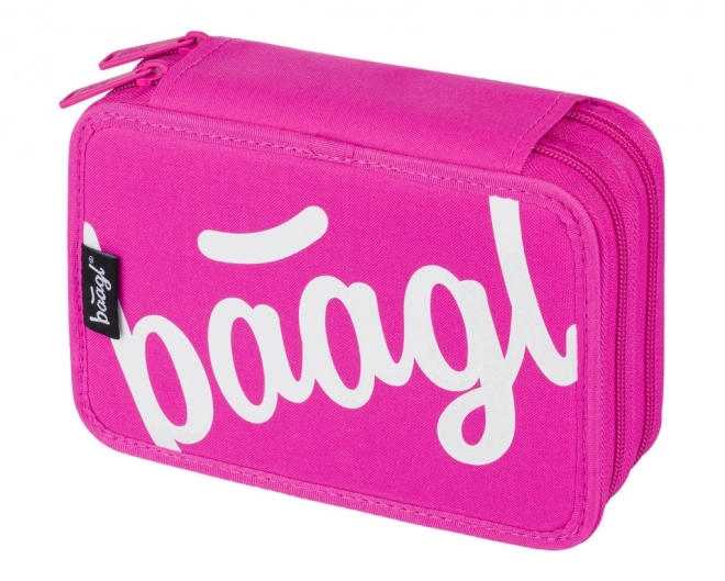BAAGL School etui tweelaags Logo roze