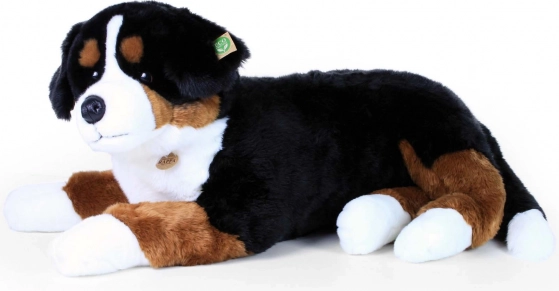 Grand chien bouvier bernois en peluche allongé 89 cm écoresponsable