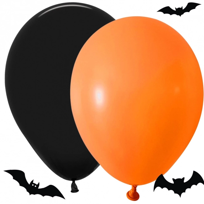 Halloween ballonnen zwart en oranje 20 stuks