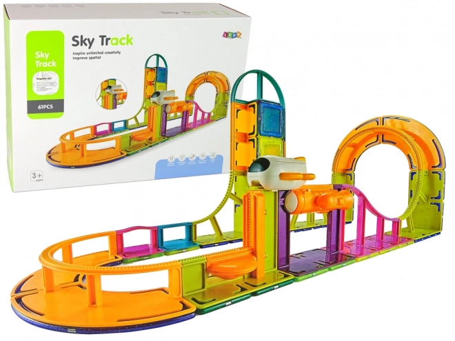 Bouwmagnetische blokken Sky Track 61 stuks