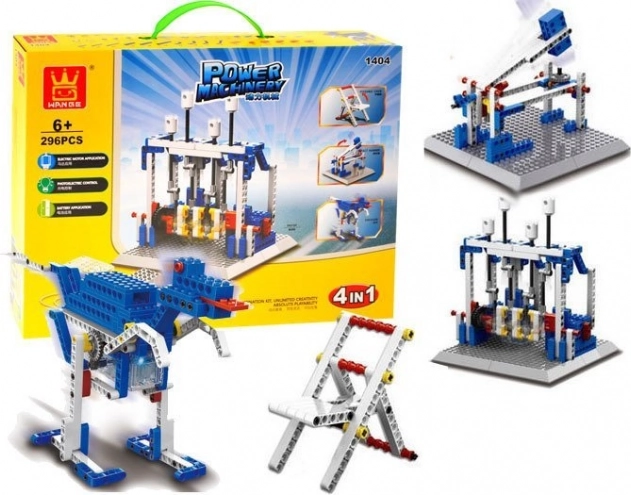 Kit de construction 4-en-1 avec moteur, télécommande et piles