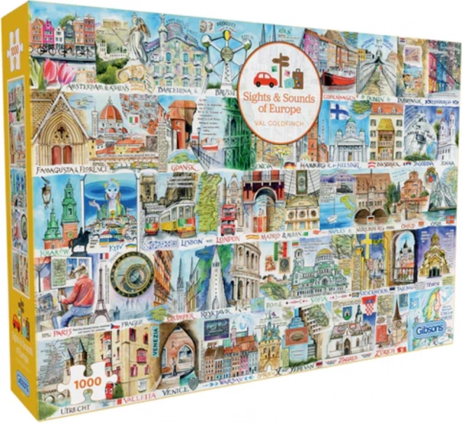 Gibsons Puzzel Europese bezienswaardigheden 1000 stukjes