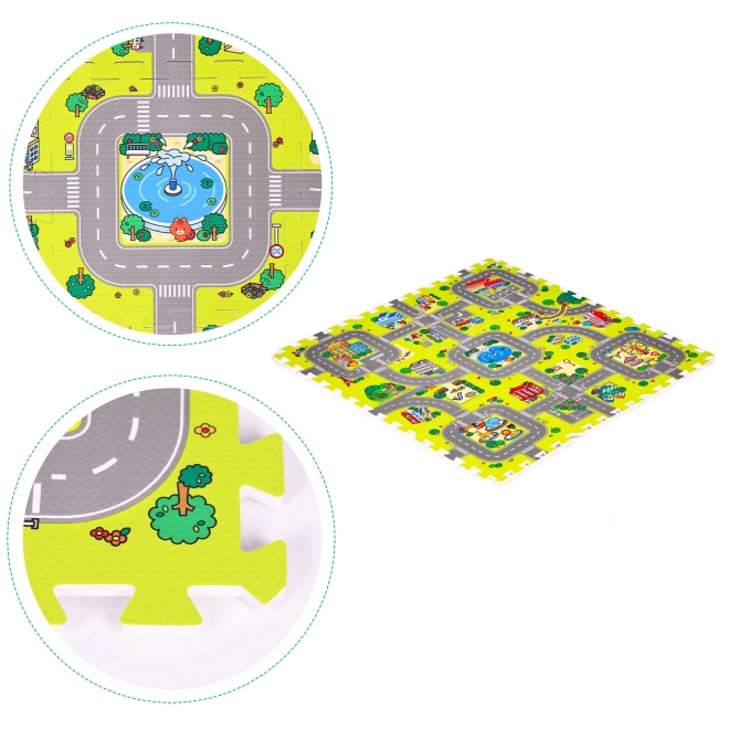 Foam Play Mat City – 9 Pieces 90.5 × 90.5 cm IPLAY