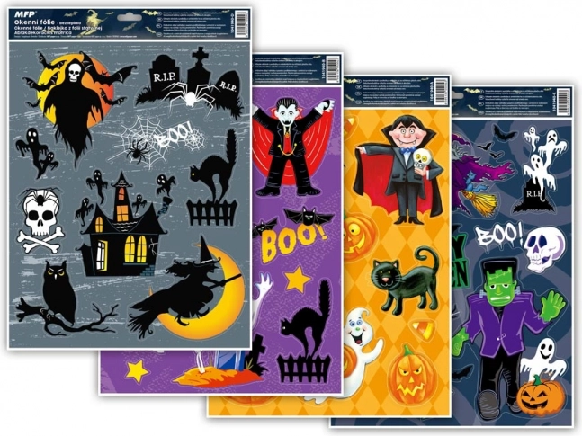 Halloween Window Film with Glitter