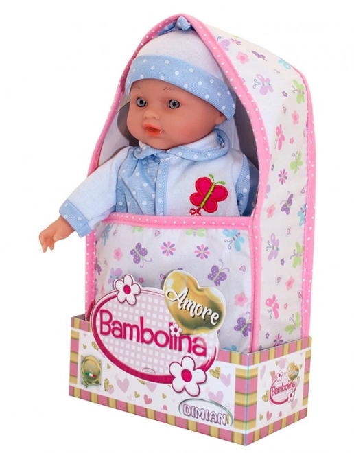 Baby met zacht lijfje Bambolina Amore 33 cm