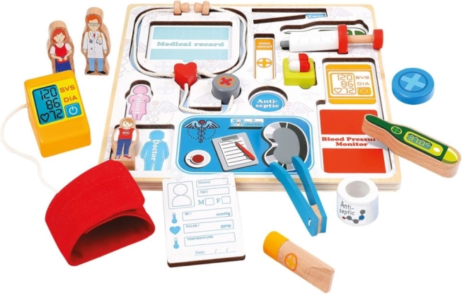 Bino puzzle à encastrer – organisateur médical en bois