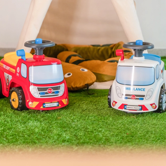 Rijdende brandweerwagen met claxon voor kinderen van FALK