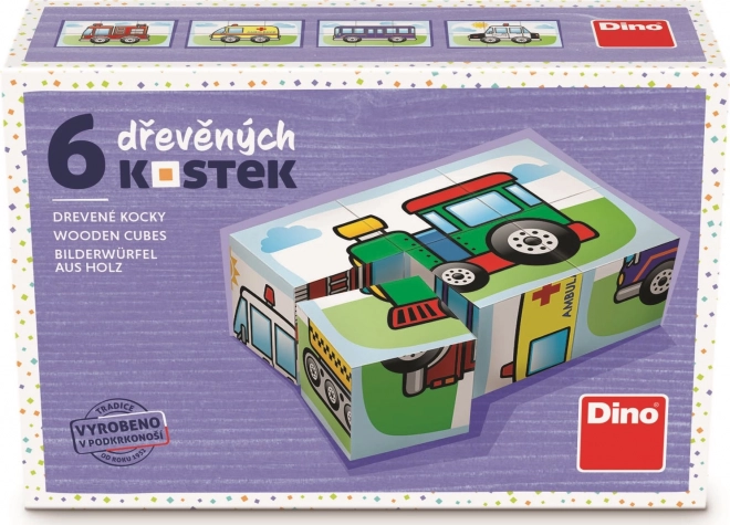 Afbeeldingsblokjes Vervoer 6 blokjes