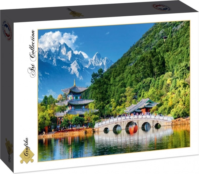 Puzzle Schneebedeckter Berg des Jadedrachen China 1000 Teile