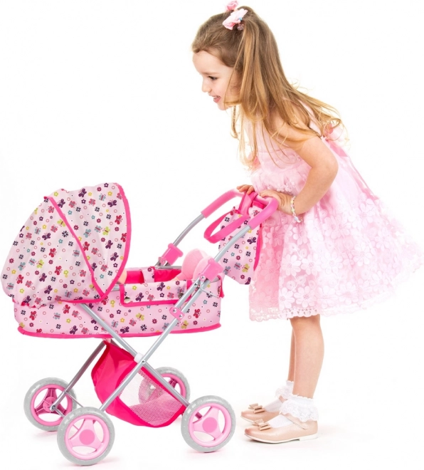 Diepe poppenwagen Dora Butterflies