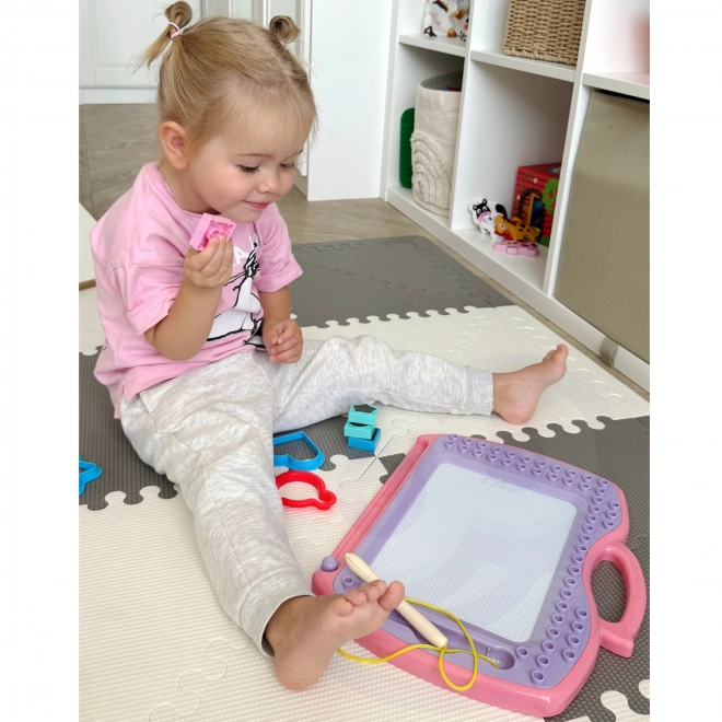 Colorful Magnetic Drawing Board with Stamps and Patterns