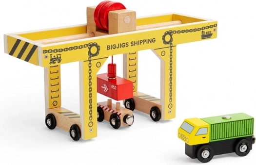 BIGJIGS Rail Wooden Gantry Crane