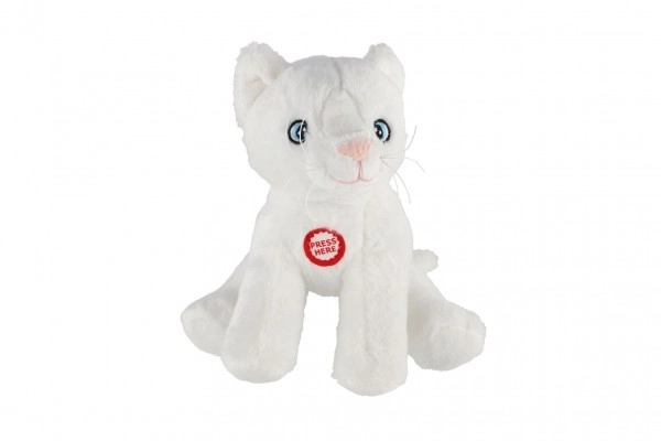 Mascotte Leo, crèmekleurige kat 15 cm