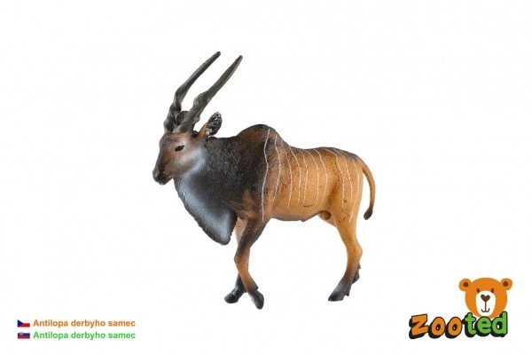Antilope Derby mannetje zooted kunststof 14cm in zak
