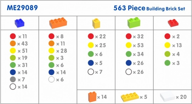MASTERKIDZ STEM Construction Set with 563 Pieces and 4 Extensions for Panel