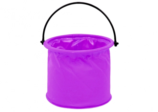 Opvouwbare paarse plastic emmer