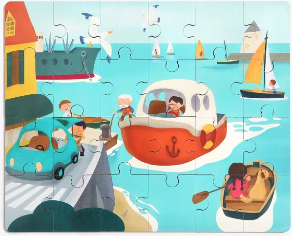 A puzzle that teaches itself to assemble