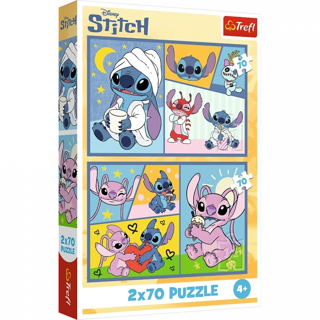 Puzzle 2x70 - Disney Lilo und Stitch - Keine Langeweile mit Stitch